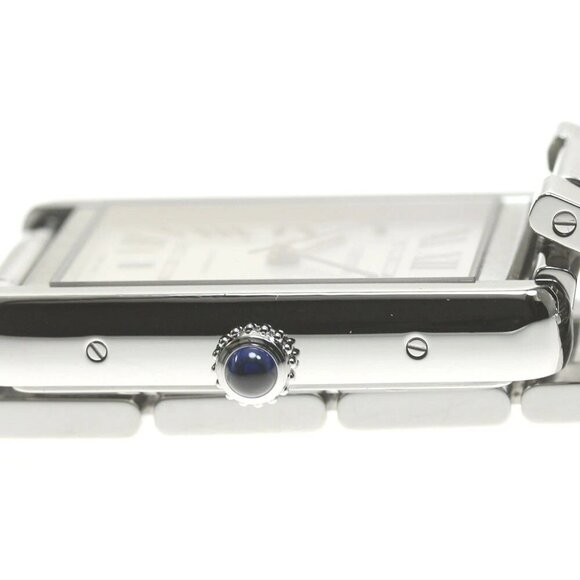 CARTIER Tank solo XL W5200028 Date Silver Dial Automatic Men\'s Watch